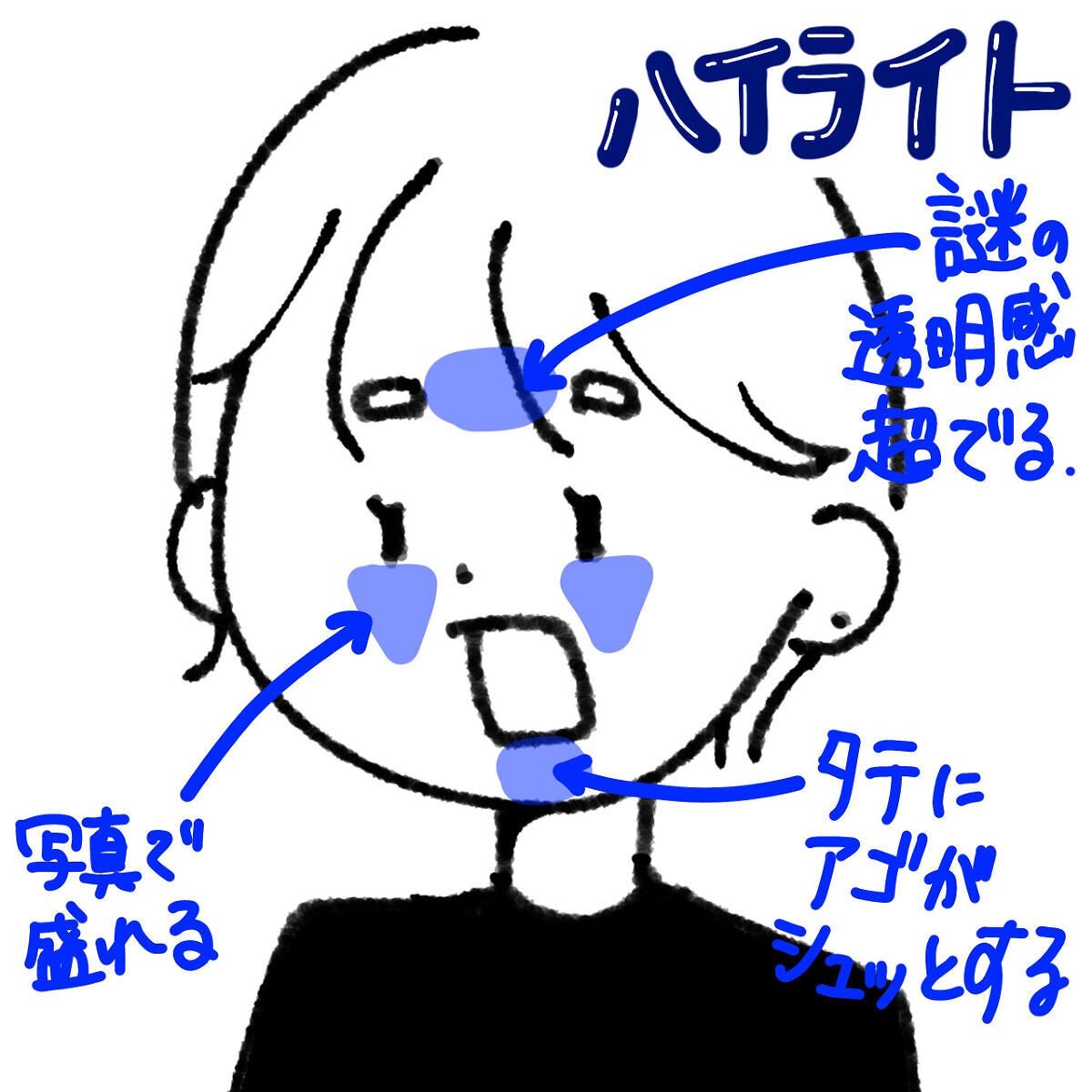 もちこ on LIPS 「丸顔さんに激推ししたいシェーディング&ハイライト/超丸顔な私が..」(2枚目)