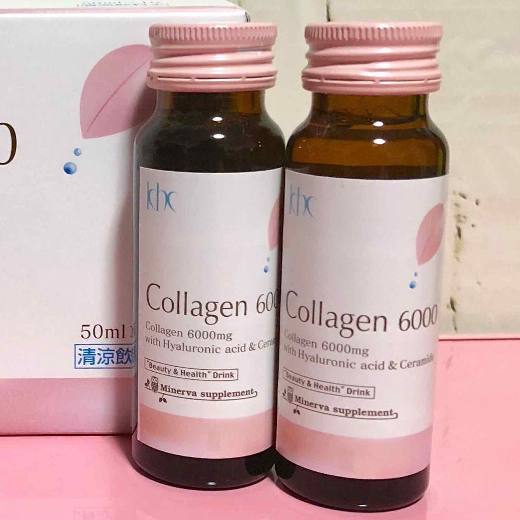 ミネルヴァ コラーゲン6000のクチコミ「1瓶50mlにコラーゲン6000mg配合のコラーゲンドリンク。

独特の生臭さなどもなく、
パ.....」（3枚目）