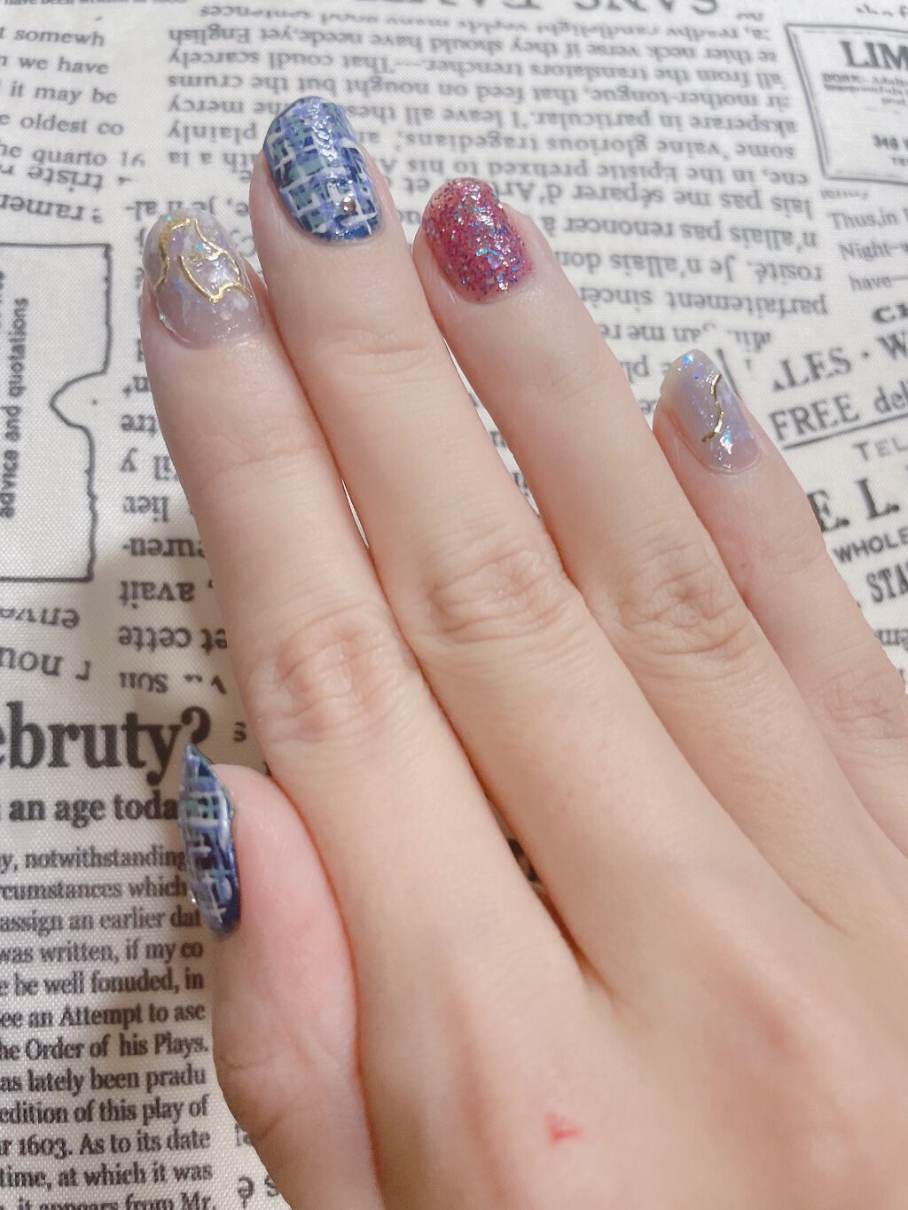 ネイルシール/セリア/ネイルシールを使ったクチコミ（2枚目）