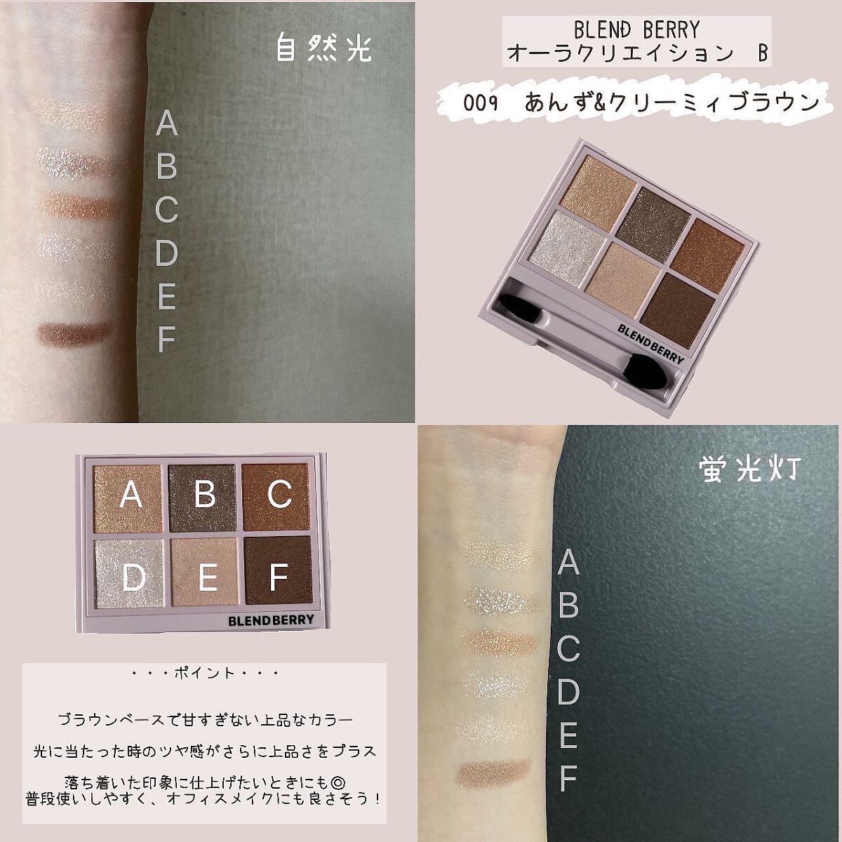 オーラクリエイション/BLEND BERRY/アイシャドウパレットを使ったクチコミ(5枚目)