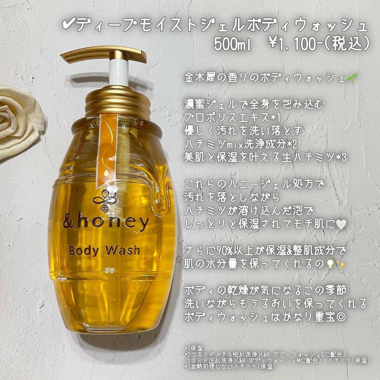 アンドハニー　ディープモイスト ハンドクリーム/&honey/ハンドクリームを使ったクチコミ（2枚目）