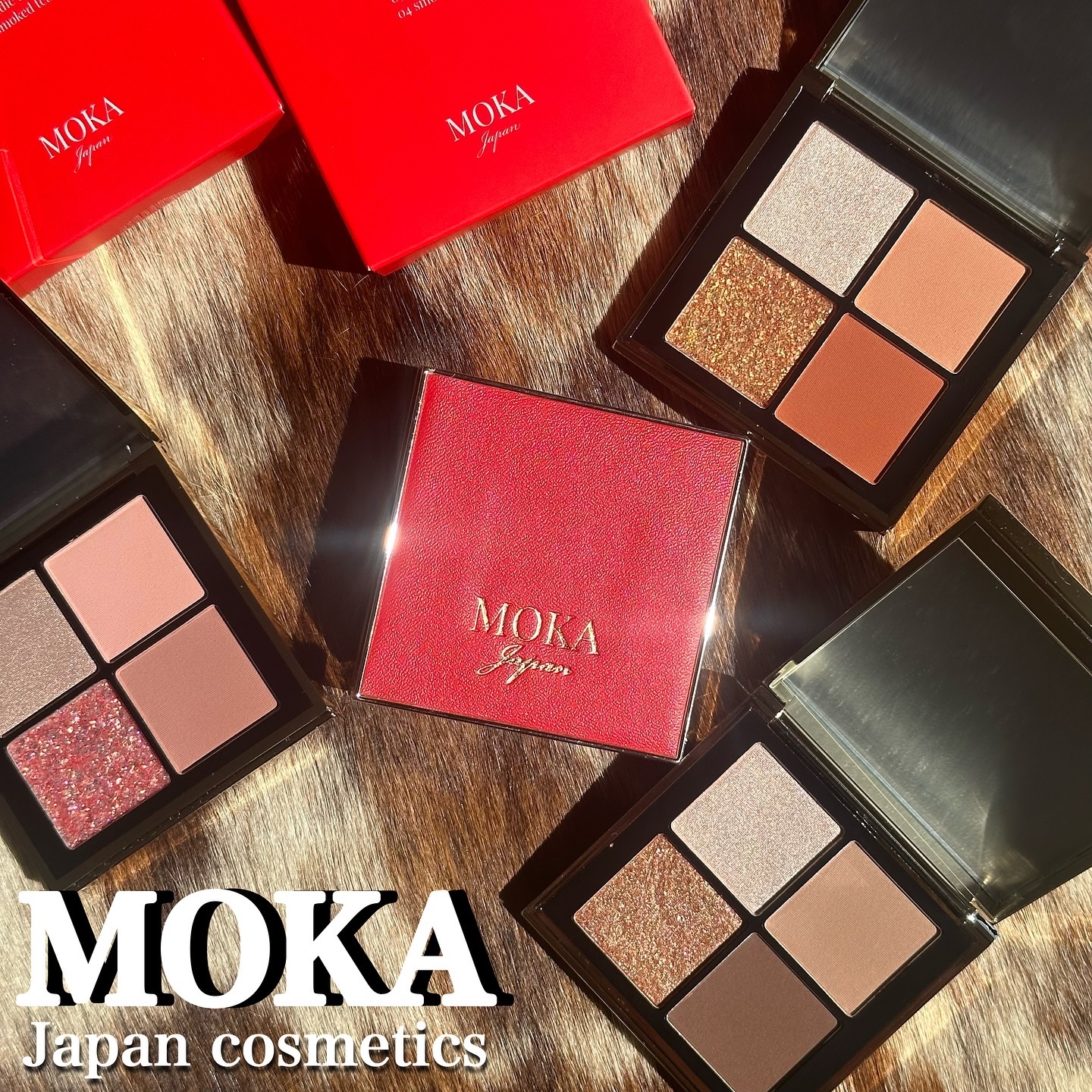4色アイシャドウパレット 03 nudie apricot/MOKA Japan cosmetics/アイシャドウパレットを使ったクチコミ（1枚目）