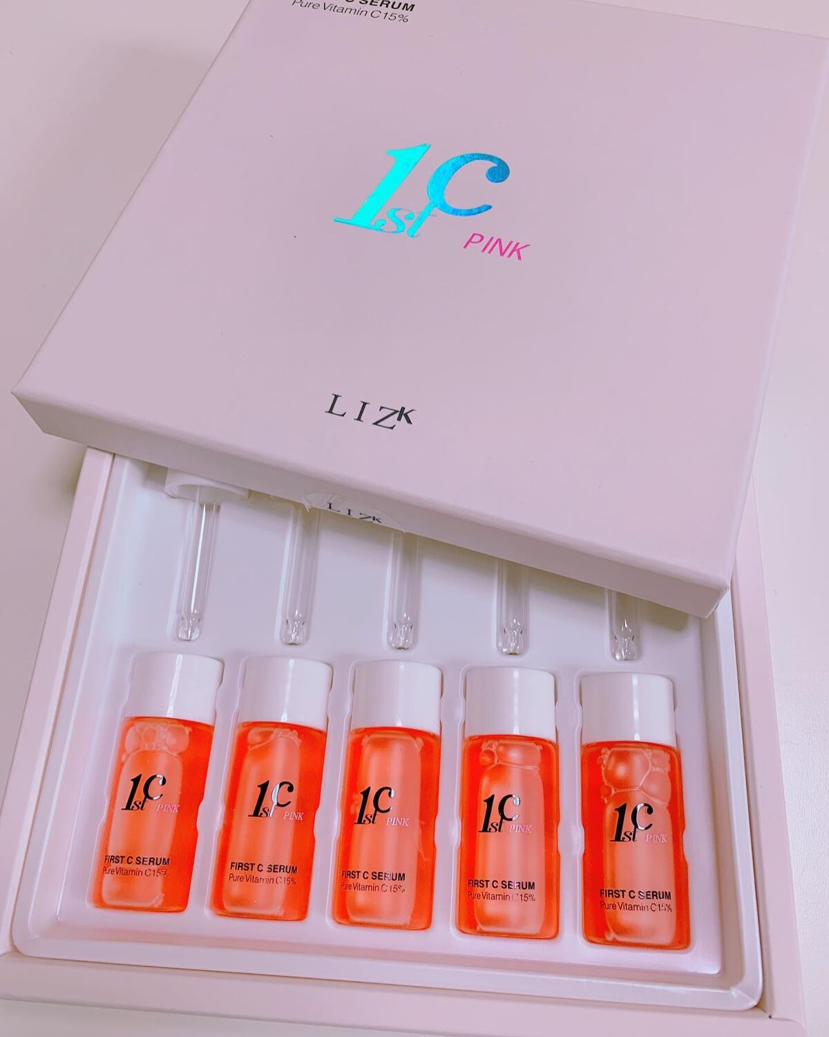 ファーストCピンクセラムピュアビタミンC15%/クリマレ バイ ディーホリック/美容液を使ったクチコミ(1枚目)