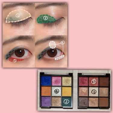 UR GLAM　BLOOMING EYE COLOR PALETTE/U R GLAM/アイシャドウパレットを使ったクチコミ（3枚目）