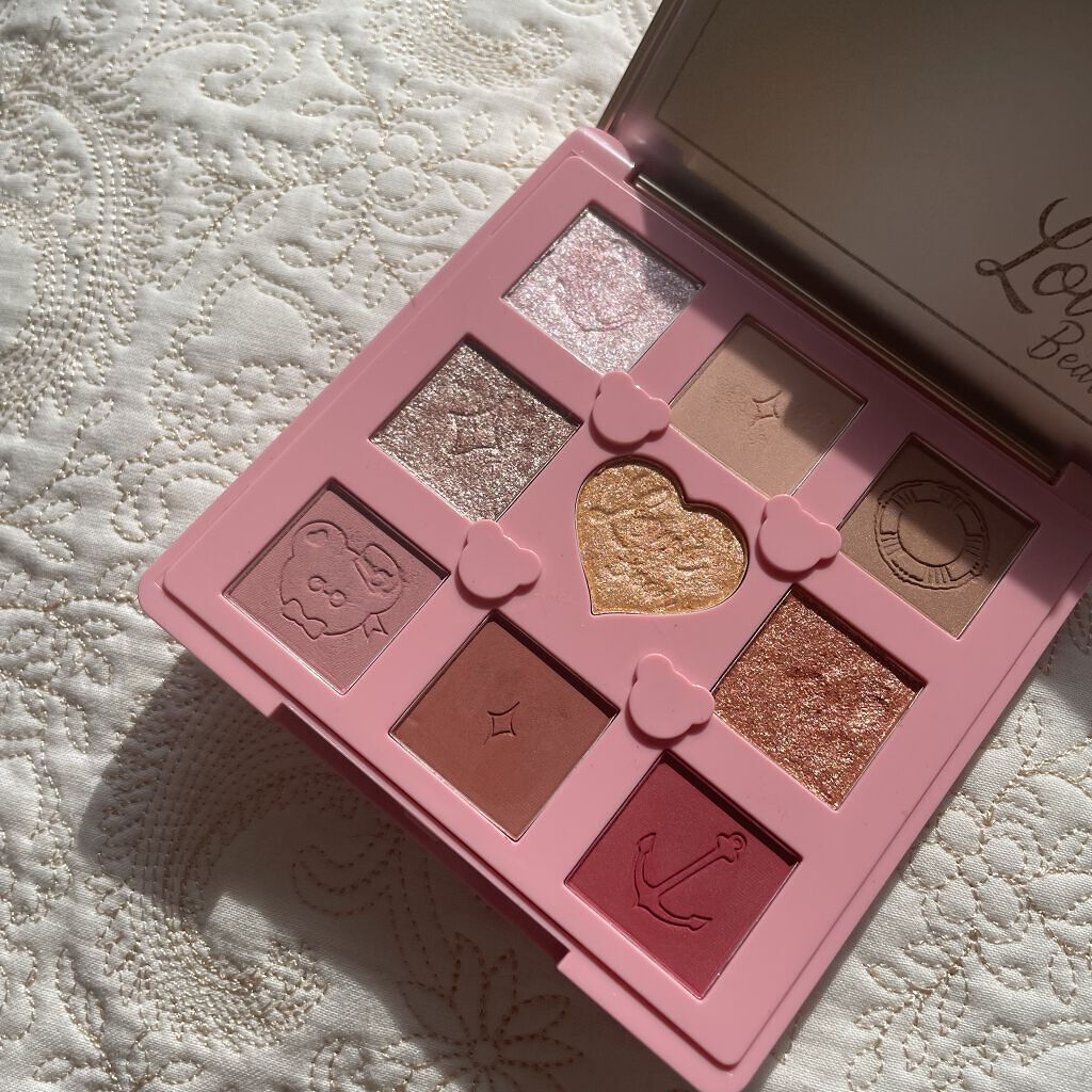 Love Bear 9色 アイシャドウパレット ストロベリーミルク/FlowerKnows/アイシャドウパレットを使ったクチコミ（3枚目）