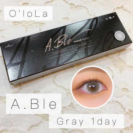 エーブルワンデーグレー(A.ble 1day Gray)/OLOLA/ワンデー(1DAY)カラコンを使ったクチコミ(1枚目)