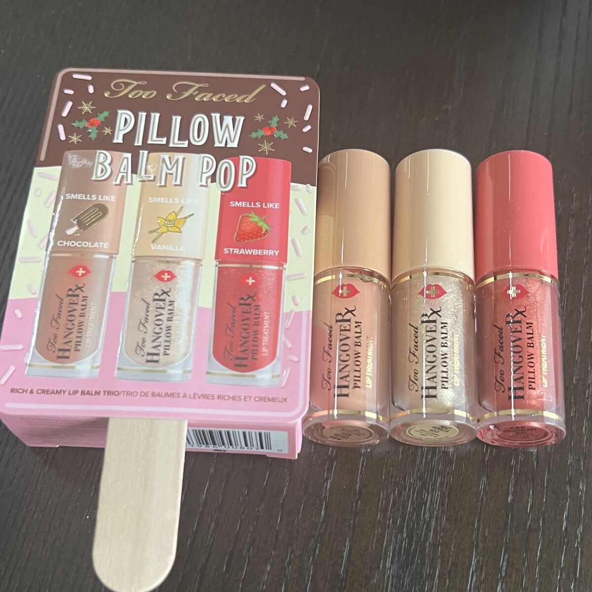 ピロー バーム ポップ リッチ ＆ クリーミー リップ バーム トリオ /Too Faced/スキンケアキットを使ったクチコミ（2枚目）