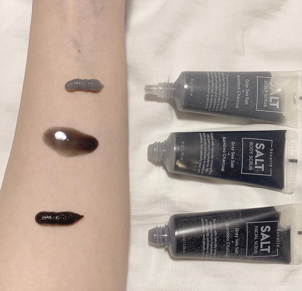 ブラックソルト ボディ スクラブ /kosette/スクラブ・ゴマージュを使ったクチコミ（3枚目）