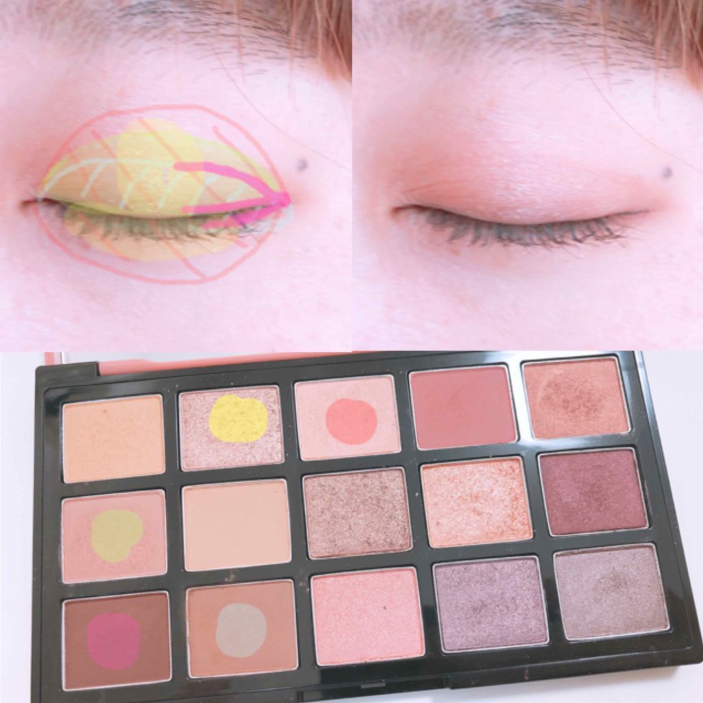 プレイカラーアイパレット ランジェリーバックステージ/ETUDE/アイシャドウパレットを使ったクチコミ（3枚目）