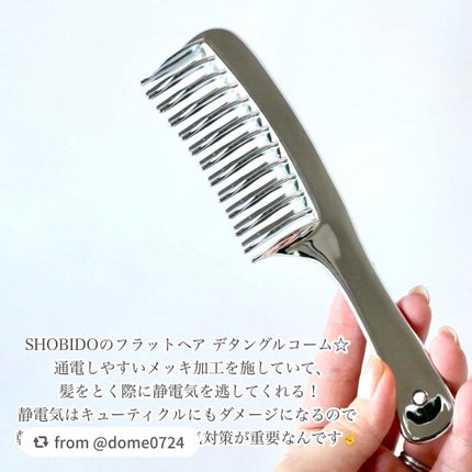 フラットヘア デタングルコーム/SHOBIDO/ヘアコームを使ったクチコミ(2枚目)