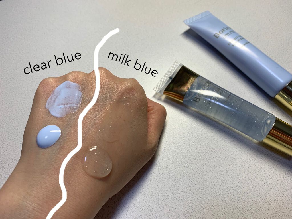 くずれ防止 美容液ケアベース ミルクブルー SPF30 PA++/Borica/化粧下地を使ったクチコミ（3枚目）