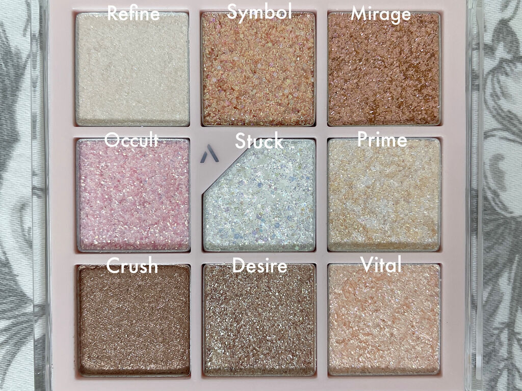 グリッターペディアアイパレット/unleashia/アイシャドウパレットを使ったクチコミ（2枚目）