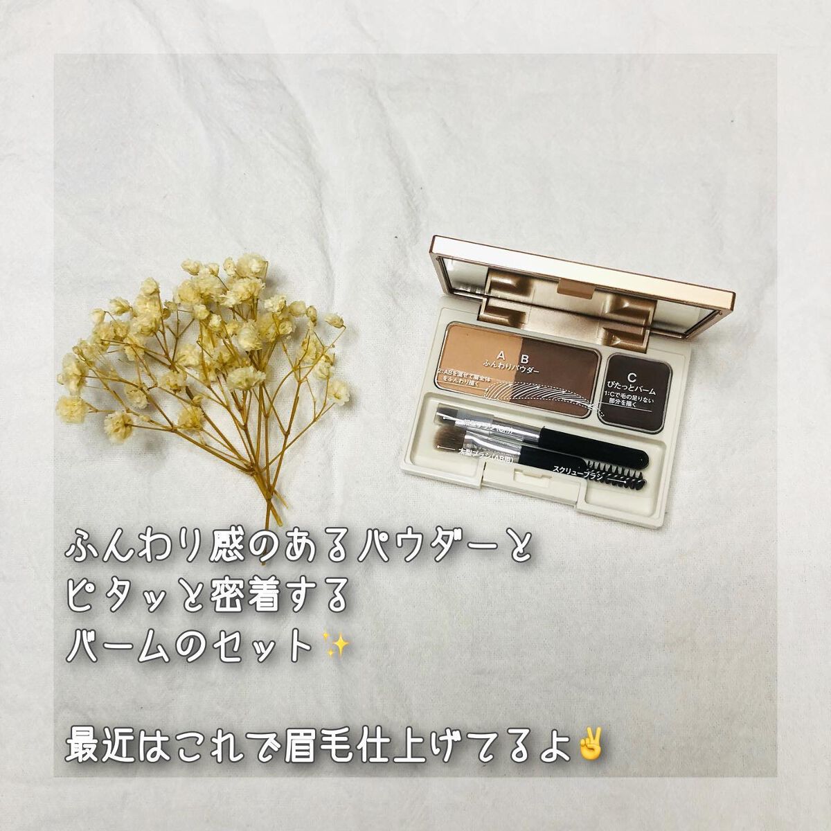 アイブロウキーパー （初回限定版）03 アッシュピンク/コフレドール/パウダーアイブロウを使ったクチコミ（2枚目）