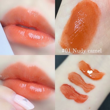 チュルンリップティント 03 Classy rose/hina cosmetics/リップグロスを使ったクチコミ（2枚目）