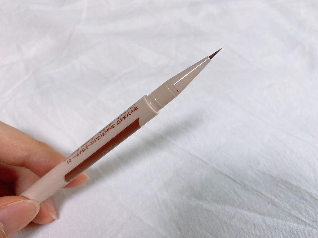 3wayスリムシェードライナー 01 ナチュラルブラウン/キャンメイク/リキッドアイライナーを使ったクチコミ（2枚目）