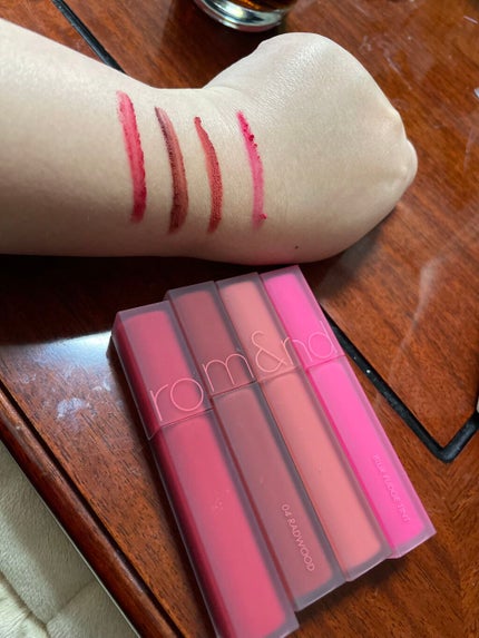 rom&nd ブラーファッジティント 05 ビビキャンディー(BIBI CANDY)/rom&nd/リップティントを使ったクチコミ(2枚目)