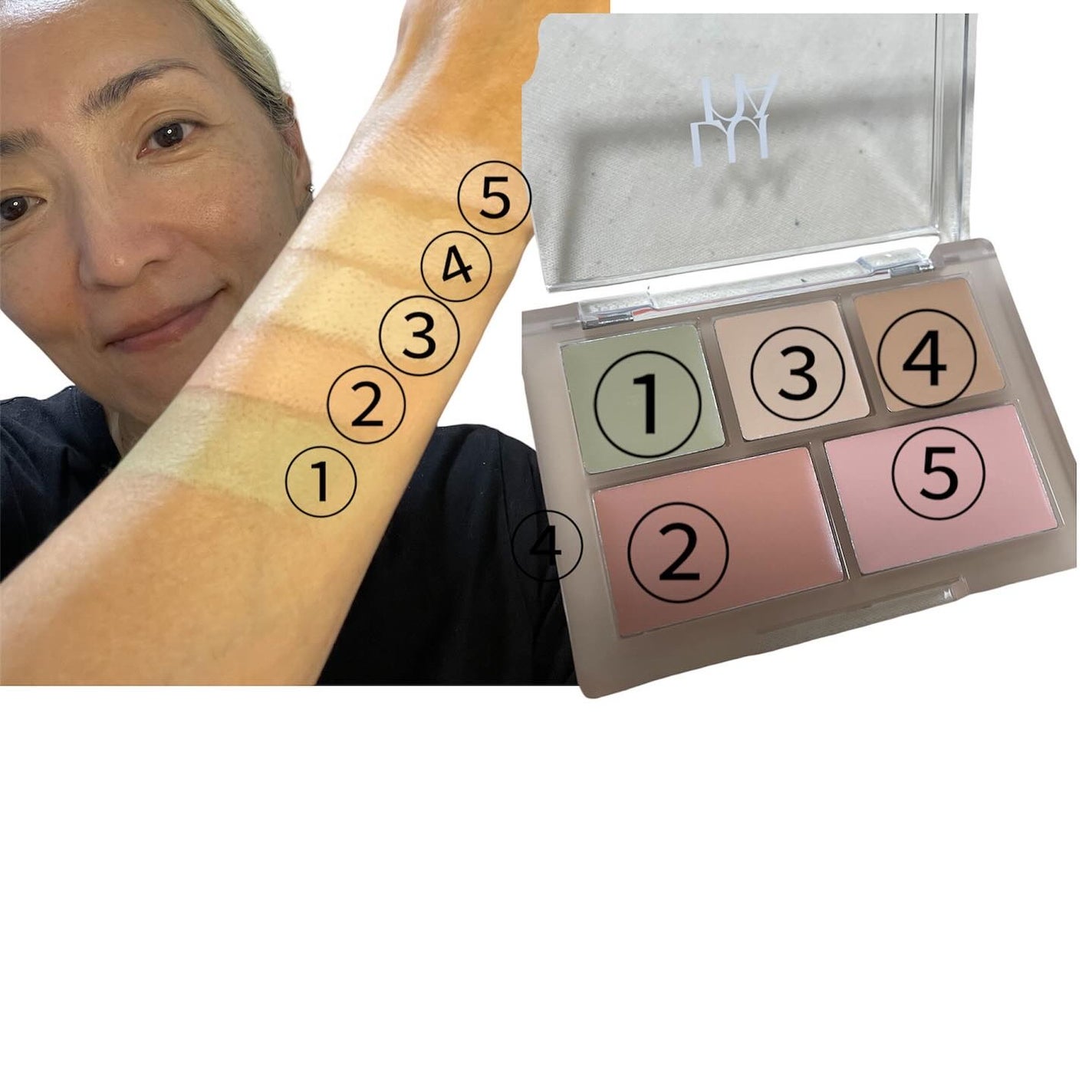 コンシールブレンダーパレット/LUNA/パレットコンシーラーを使ったクチコミ(3枚目)