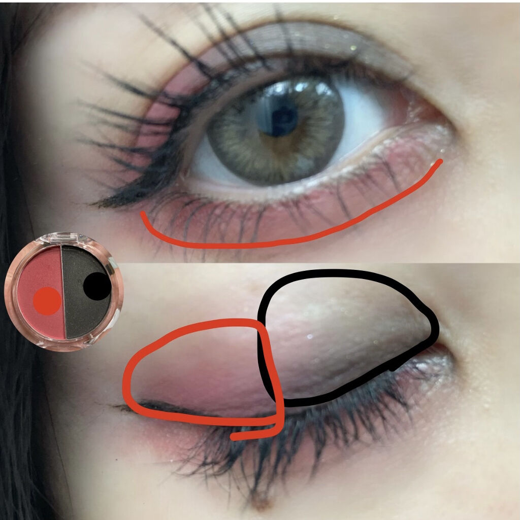 GAデュアルアイシャドウ/キャンドゥ/アイシャドウパレットを使ったクチコミ（3枚目）