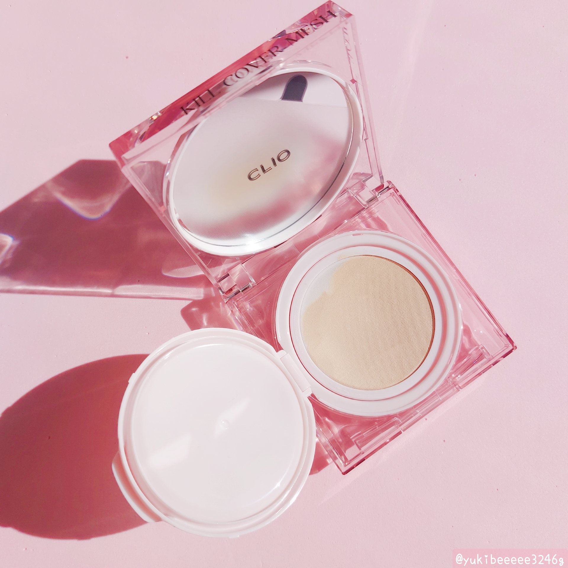 キル カバー メッシュ グロウ クッション 03 LINEN/CLIO/クッションファンデーションを使ったクチコミ（3枚目）