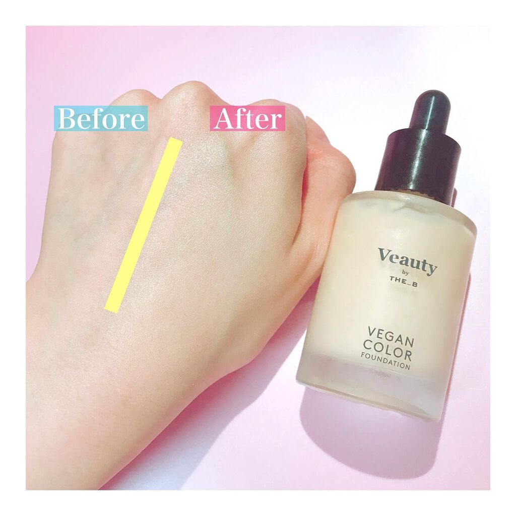 ヴィーガン カラーファンデーション オレンジ/Veauty by THE_B/リキッドファンデーションを使ったクチコミ（3枚目）