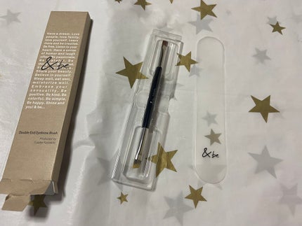 ダブルエンドアイブロウブラシ熊野筆/&be/メイクブラシを使ったクチコミ(1枚目)