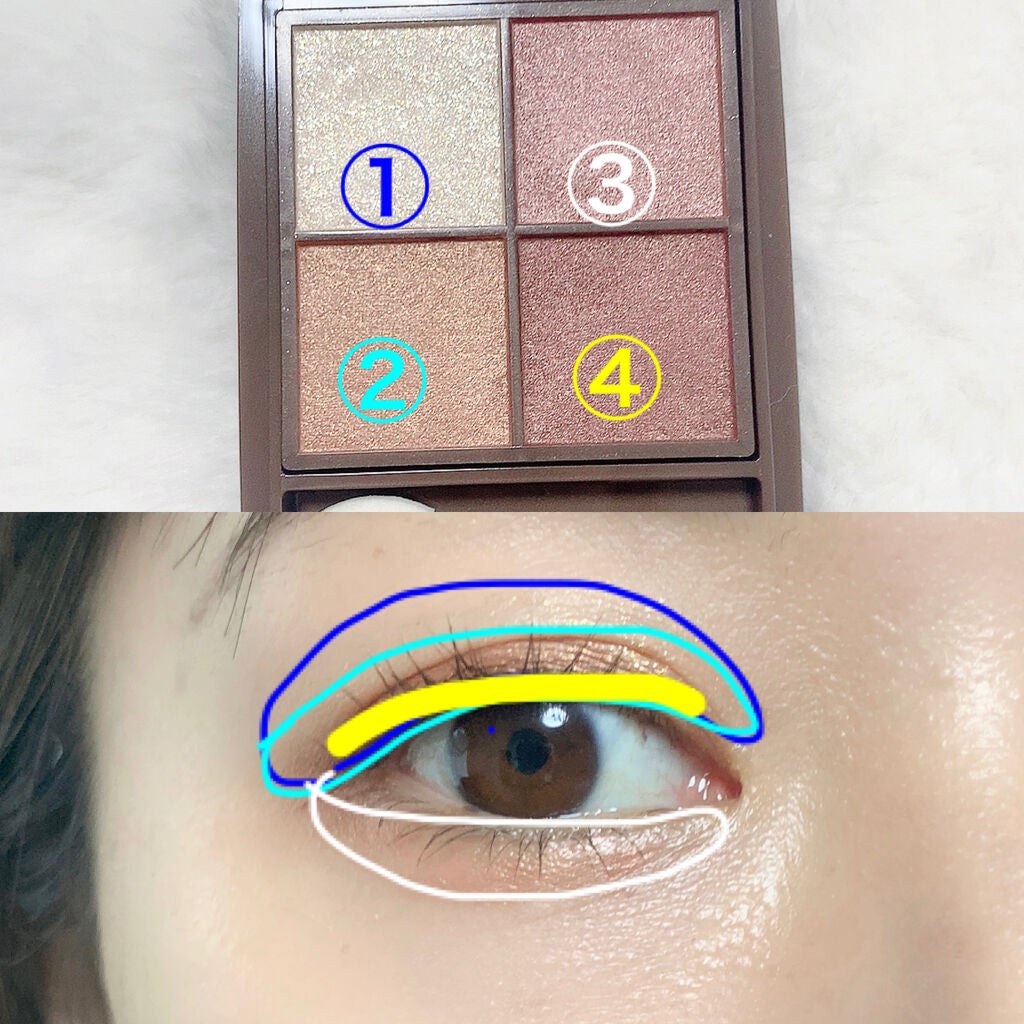 ニュアンスオンアイシャドウ/CEZANNE/アイシャドウパレットを使ったクチコミ(3枚目)