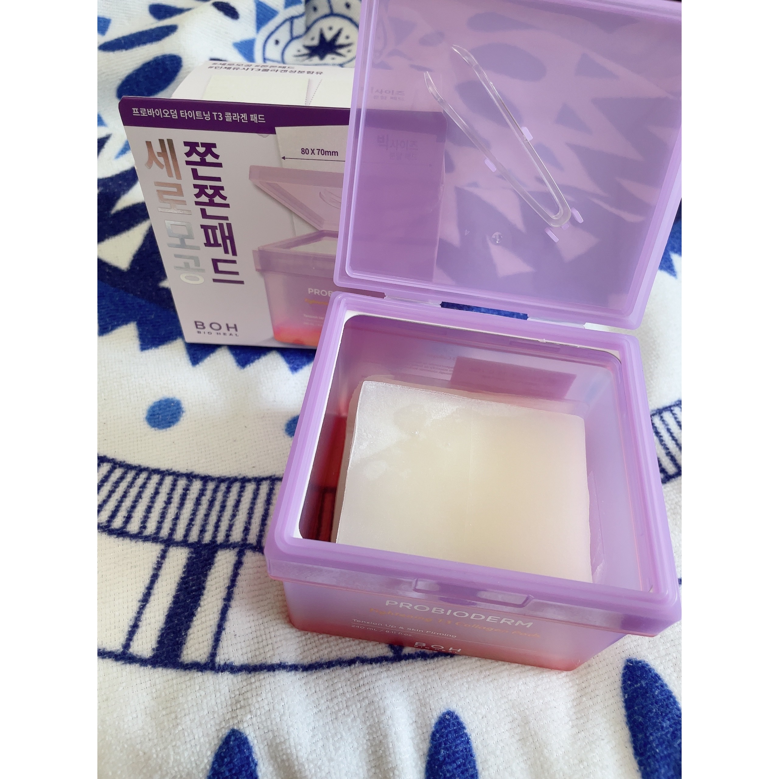 プロバイオダームタイトニングT3コラーゲンパッド/BIOHEAL BOH/トナーパッドを使ったクチコミ（2枚目）