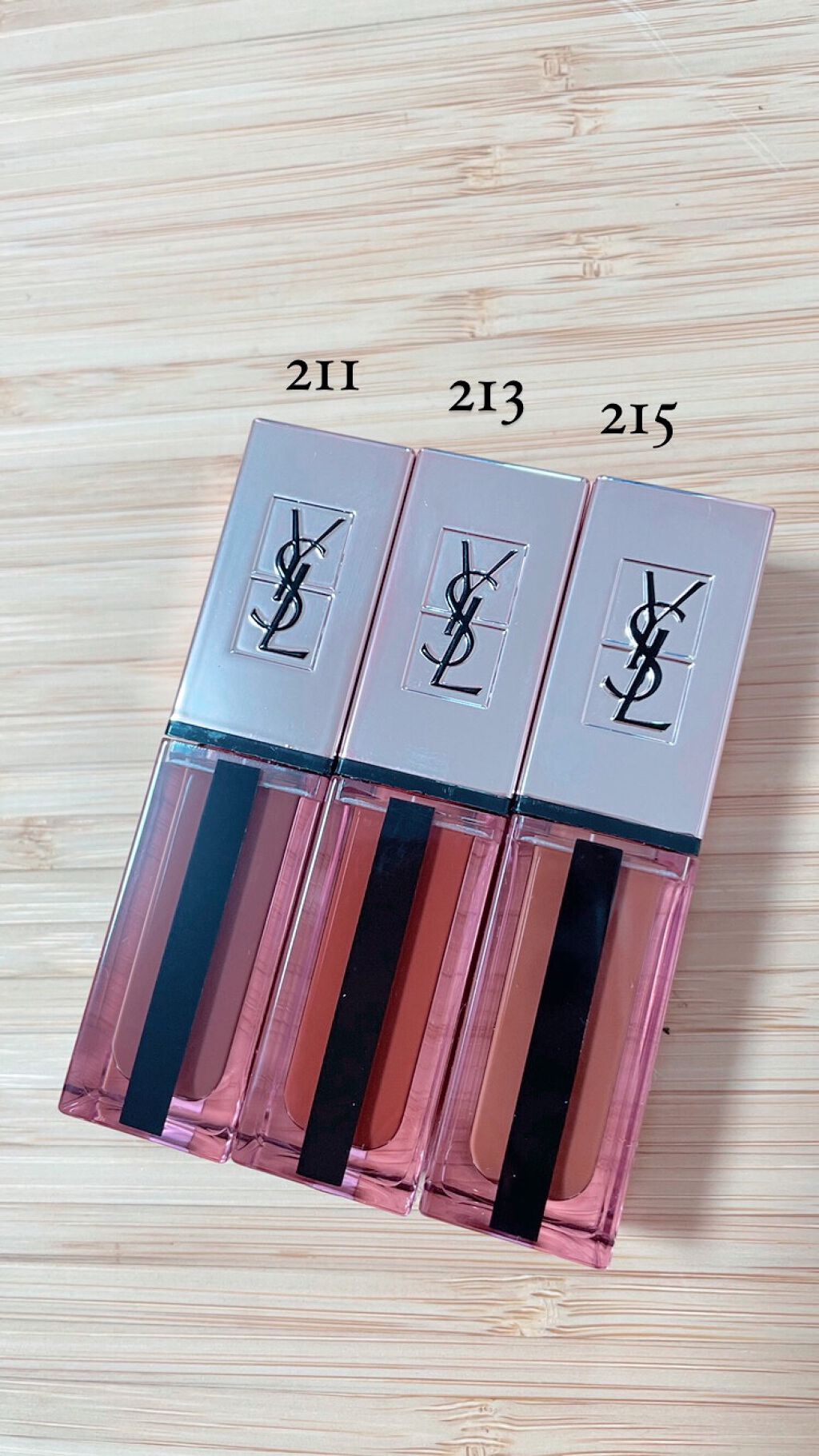 ルージュ ピュールクチュール ヴェルニ ウォーターグロウ No.215 アンディスクローズド キャメル/YVES SAINT LAURENT BEAUTE/口紅を使ったクチコミ（1枚目）