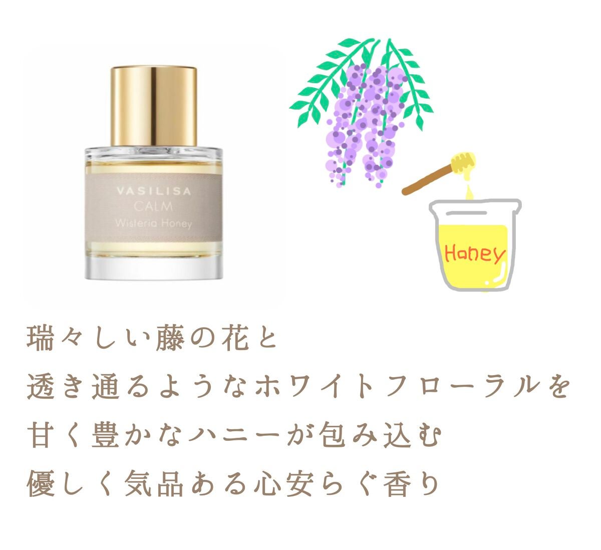 ヴァシリーサ カーム ウィステリアハニー オードパルファム/ヴァシリーサ/香水(レディース)を使ったクチコミ(1枚目)