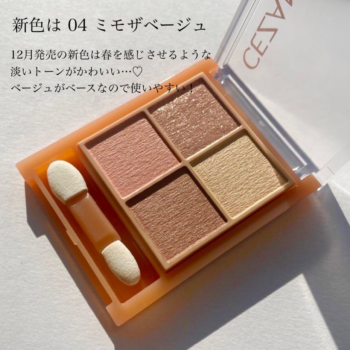 ベージュトーンアイシャドウ/CEZANNE/アイシャドウパレットを使ったクチコミ（2枚目）