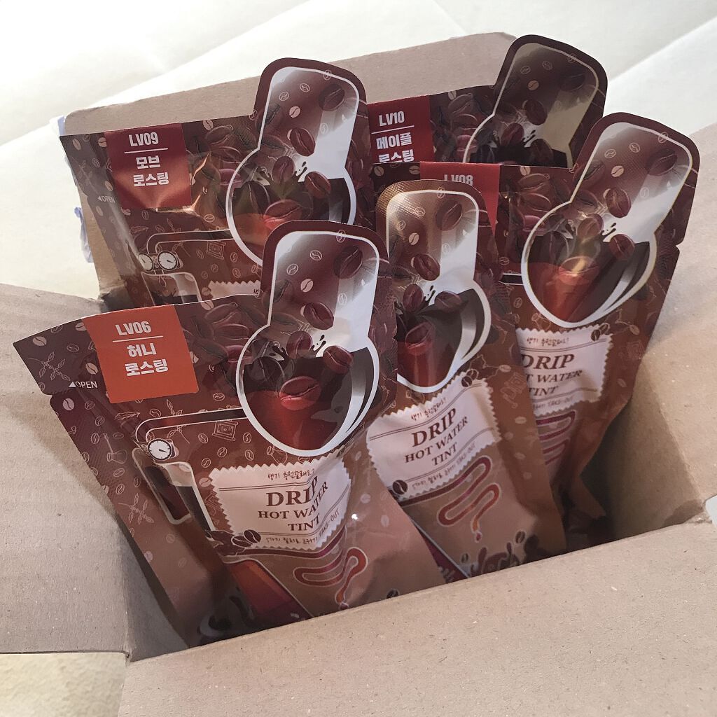 ドリップホットウォーターティント/BLACK ROUGE/リップティントを使ったクチコミ（3枚目）