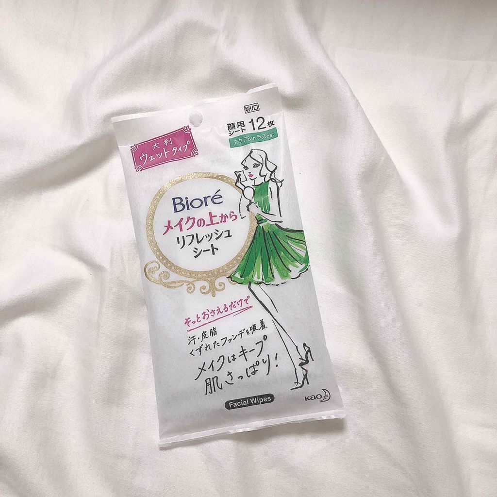 メイクの上からリフレッシュシート/ビオレ/フェイスシートを使ったクチコミ(1枚目)