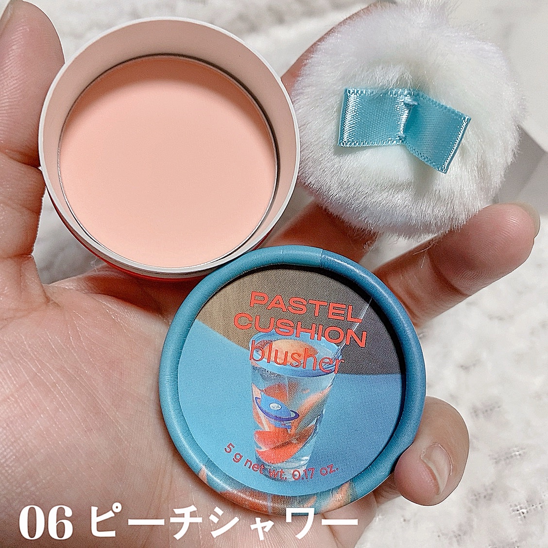 パステルクッションブラッシャー/THE FACE SHOP/パウダーチークを使ったクチコミ（3枚目）