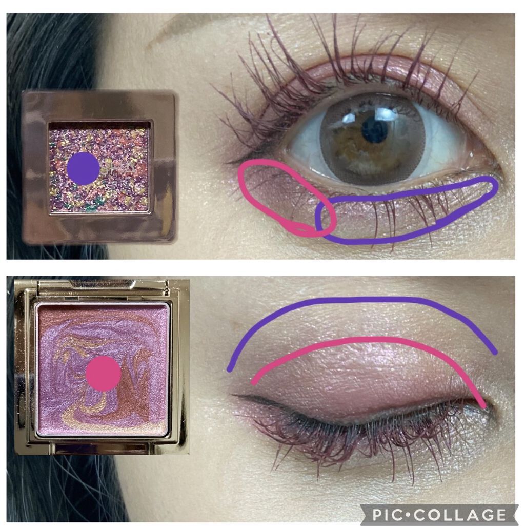 マージングカラーアイズ EX04 Old Raspberry/LUNASOL/単色アイシャドウを使ったクチコミ（3枚目）