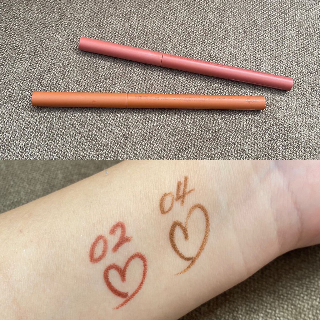 エテュセ ラスティング ジェルライナー 04 オレンジブラウン/ettusais/ジェルアイライナーを使ったクチコミ（3枚目）