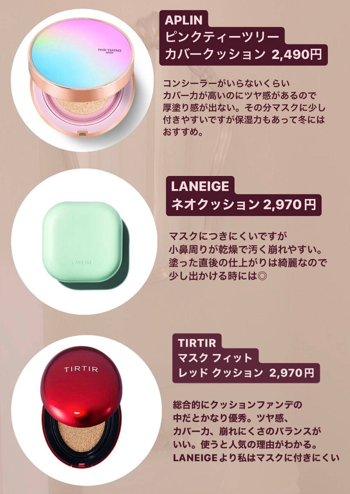 ピンクティーツリーカバークッション/APLIN/クッションファンデーションを使ったクチコミ(2枚目)