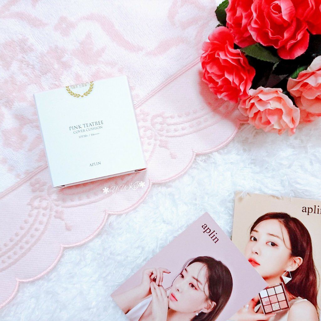 ピンクティーツリーカバークッション/APLIN/クッションファンデーションを使ったクチコミ（2枚目）