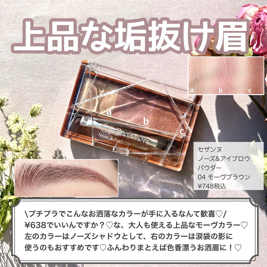 ノーズ&アイブロウパウダー/CEZANNE/パウダーアイブロウを使ったクチコミ(3枚目)