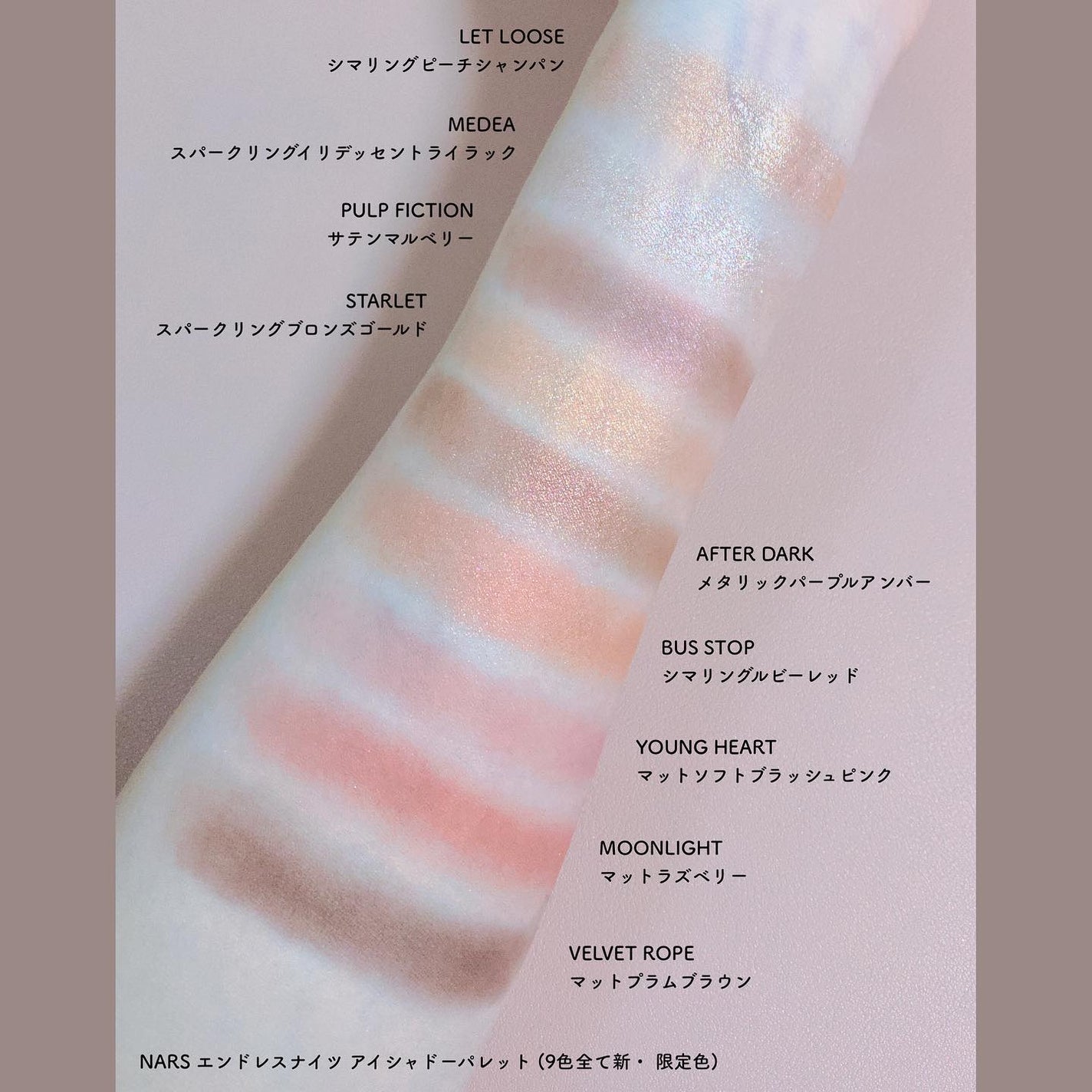 エンドレスナイツ アイシャドーパレット/NARS/アイシャドウパレットを使ったクチコミ(3枚目)