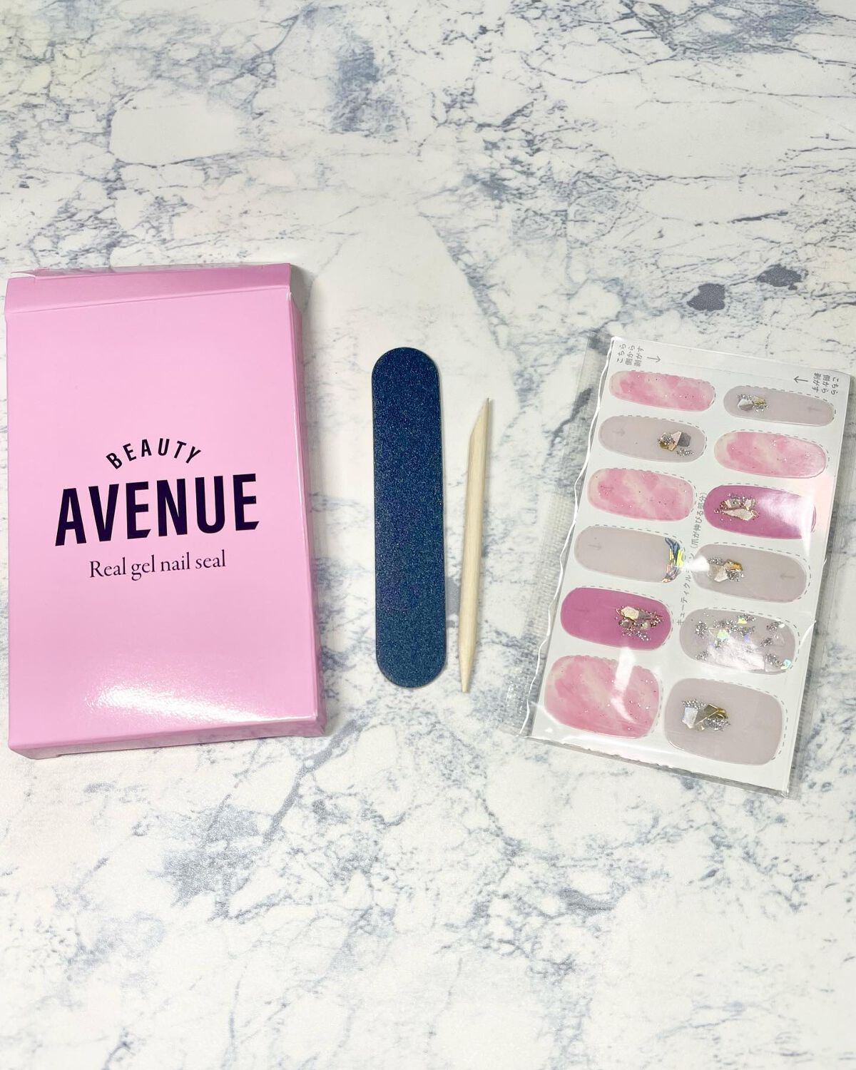 リアルジェルネイルシール マーブルモーメント/BEAUTY AVENUE/ネイルシールを使ったクチコミ（2枚目）