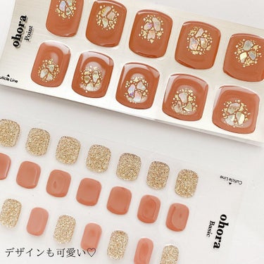 ohora Pro Glossy Top Gelのクチコミ「簡単貼るだけジェルネイル♡
⁡
ジェルネイルが趣味なわたし。
ハンドのジェルはもう数年以上欠か.....」（3枚目）