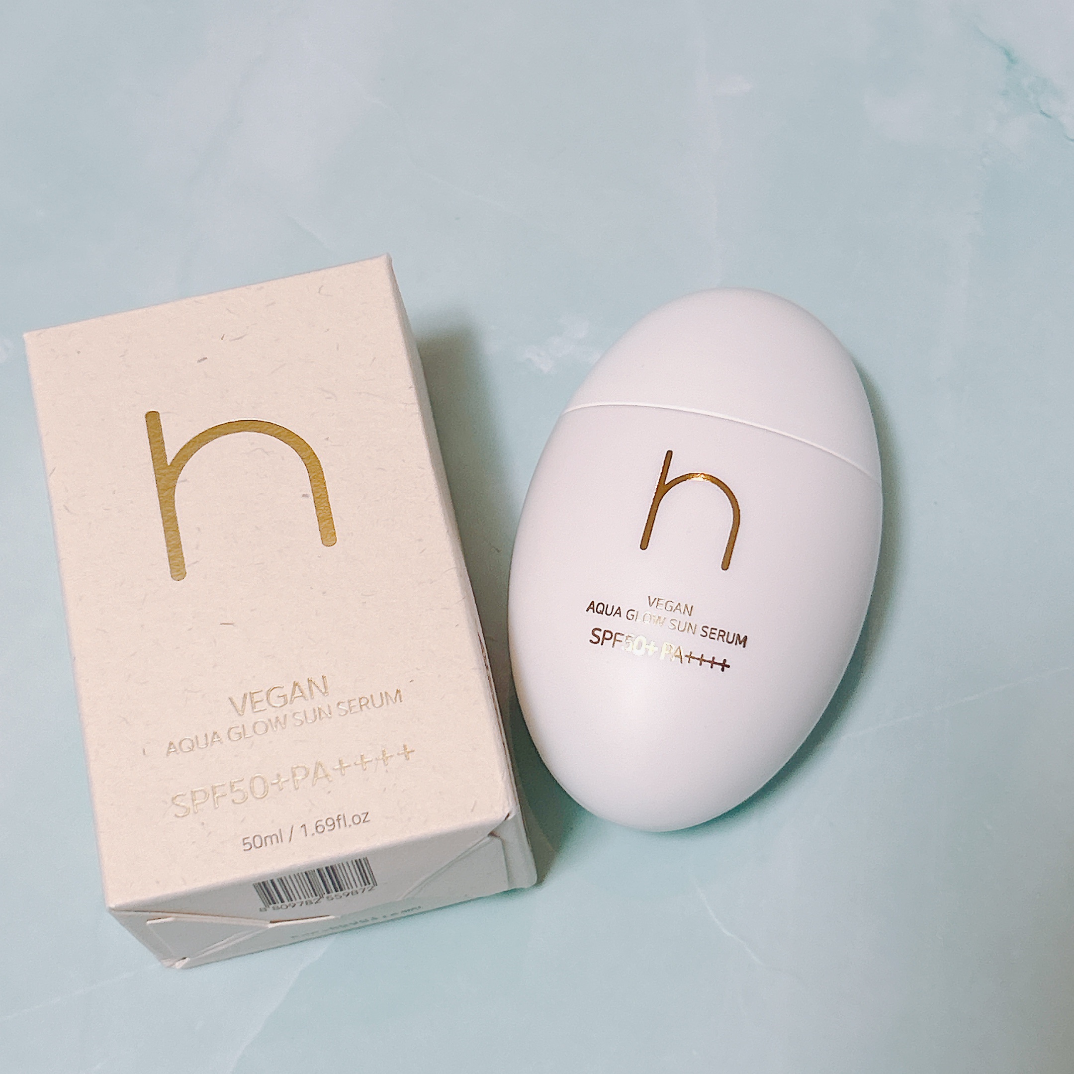 ヴィーガンアクアグロウサンセラム/HAMEL/日焼け止めローションを使ったクチコミ（3枚目）