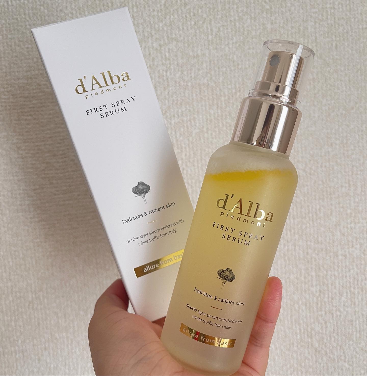 ダルバ ホワイトトリュフファーストスプレーセラム/ダルバ/ミスト状化粧水を使ったクチコミ（1枚目）