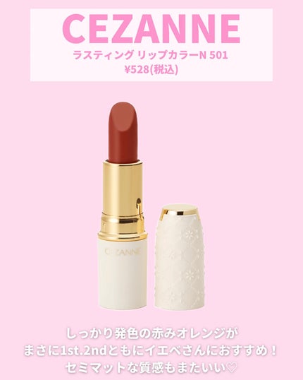 ラスティング リップカラーN/CEZANNE/口紅を使ったクチコミ(3枚目)