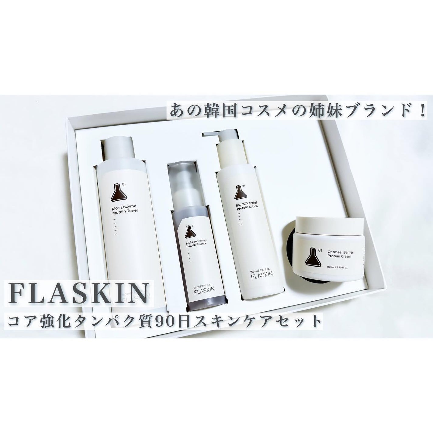 タンパク質フィラー90日スキンケアセット/FLASKIN/スキンケアキットを使ったクチコミ(1枚目)