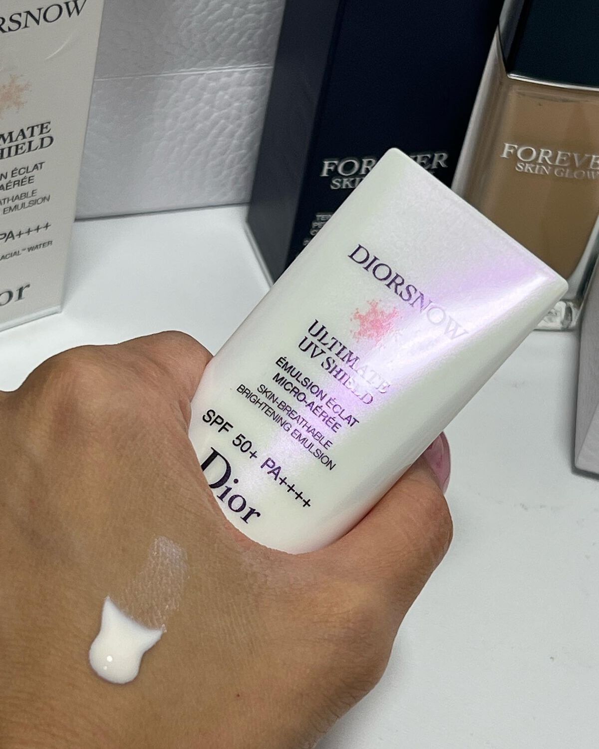 【旧】スノー アルティメット ＵＶシールド 50＋/Dior/日焼け止めミルクを使ったクチコミ（3枚目）