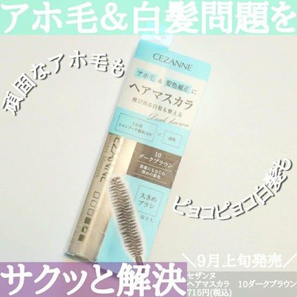 ヘアケアマスカラ/CEZANNE/ヘアジェルを使ったクチコミ(1枚目)