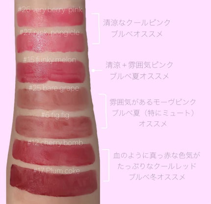 ジューシーラスティングティント/rom&nd/リップティントを使ったクチコミ(6枚目)