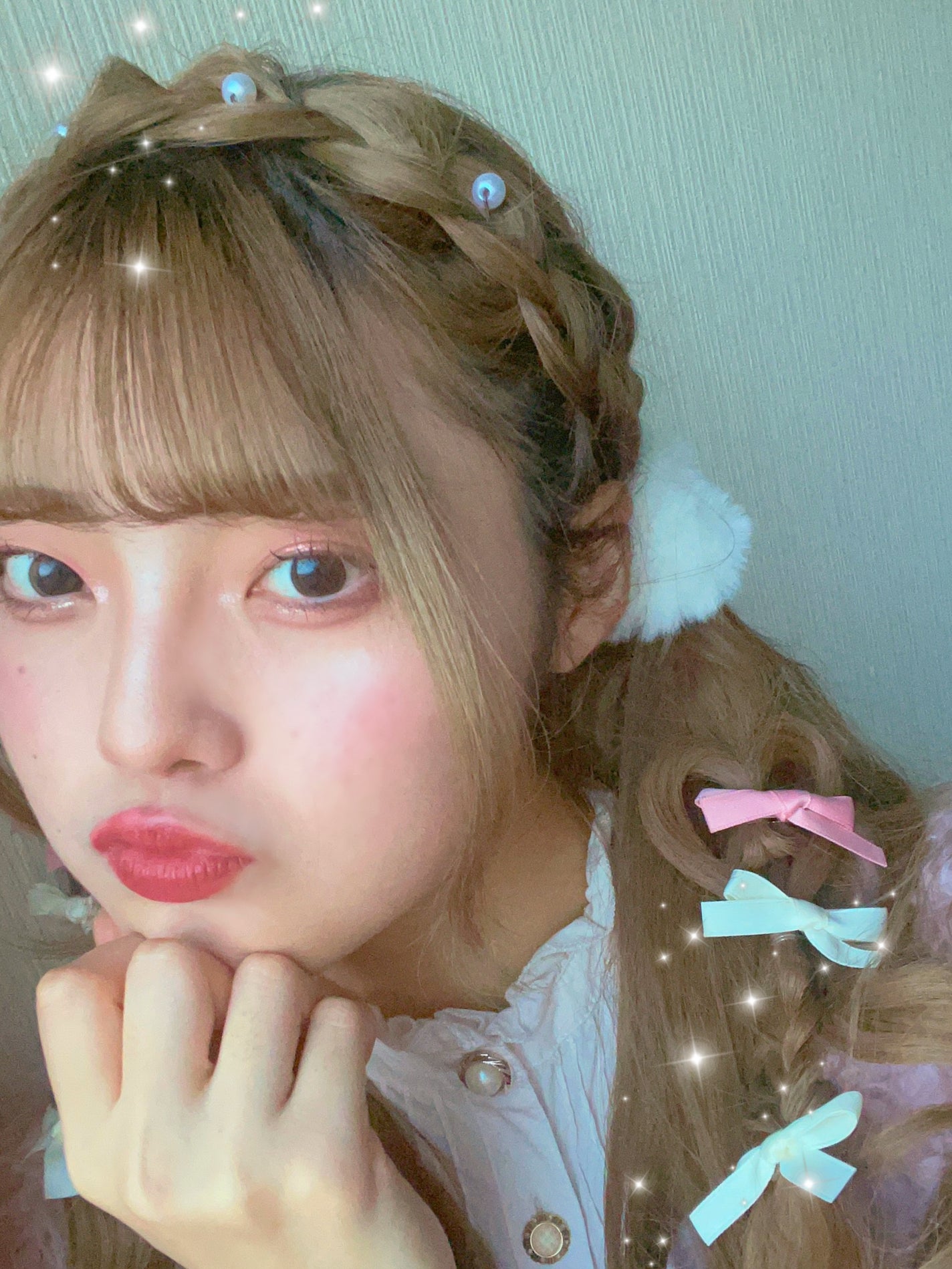 さくら on LIPS 「どこから見ても可愛すぎるハートヘアメ🤍🐰高い位置から編み垂ら..」(2枚目)