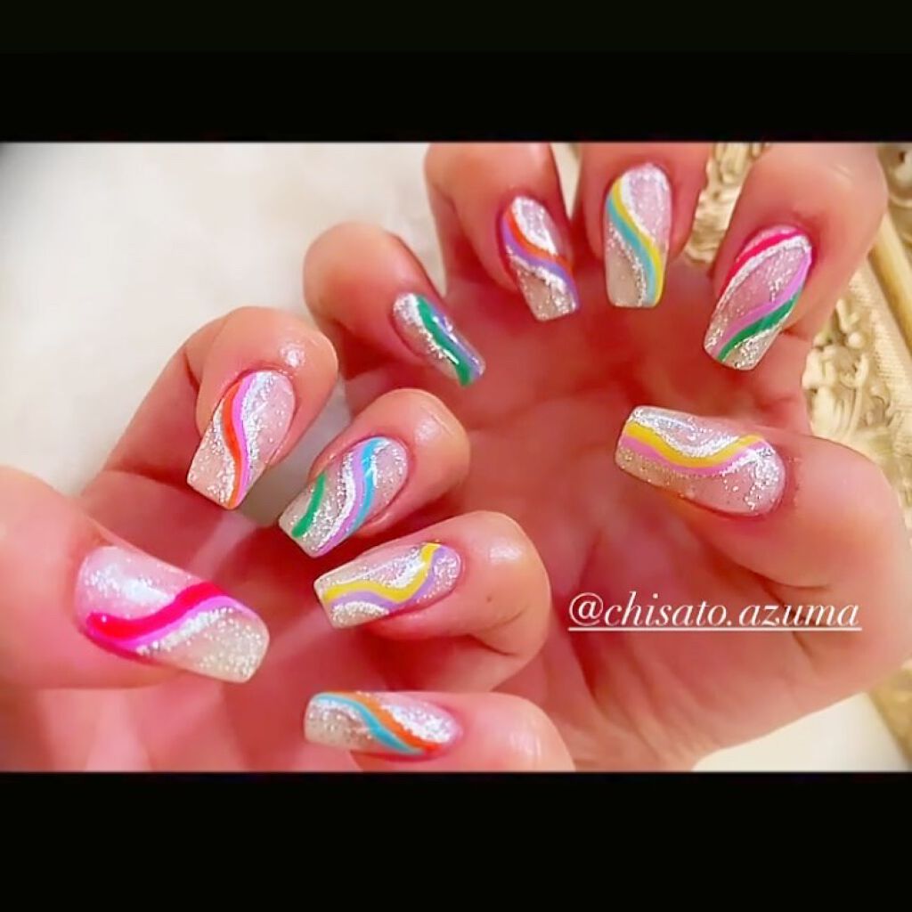 cst on LIPS 「#🌻🌻🌻#💅💅💅#🌈🌈🌈🌈🌈🌈🌈🌈 #🦋#🦄🦄🦄#ネイル好きな..」(1枚目)